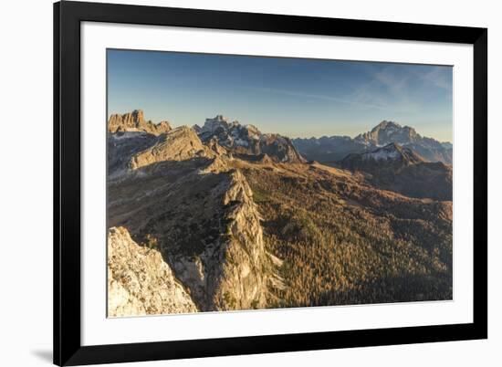 Autumn view from the top of mount Sass di Stria, 2477m, Cortina d'Ampezzo,Belluno district,Veneto,I-ClickAlps-Framed Photographic Print