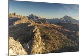 Autumn view from the top of mount Sass di Stria, 2477m, Cortina d'Ampezzo,Belluno district,Veneto,I-ClickAlps-Mounted Photographic Print