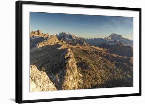 Autumn view from the top of mount Sass di Stria, 2477m, Cortina d'Ampezzo,Belluno district,Veneto,I-ClickAlps-Framed Photographic Print