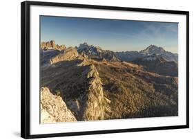 Autumn view from the top of mount Sass di Stria, 2477m, Cortina d'Ampezzo,Belluno district,Veneto,I-ClickAlps-Framed Photographic Print