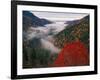 Autumn View of Fog from Morton Overlook, Great Smoky Mountains National Park, Tennessee, USA-Adam Jones-Framed Photographic Print