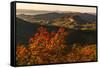 Autumn view of Looking Glass Rock from Blue Ridge Parkway, near Brevard, North Carolina-Adam Jones-Framed Stretched Canvas