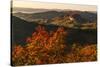 Autumn view of Looking Glass Rock from Blue Ridge Parkway, near Brevard, North Carolina-Adam Jones-Stretched Canvas