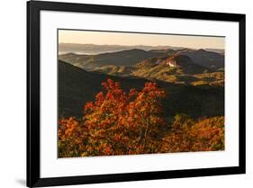 Autumn view of Looking Glass Rock from Blue Ridge Parkway, near Brevard, North Carolina-Adam Jones-Framed Photographic Print