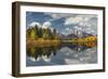 Autumn view of Mount Moran and Snake River, Grand Teton National Park, Wyoming-Adam Jones-Framed Photographic Print