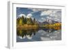 Autumn view of Mount Moran and Snake River, Grand Teton National Park, Wyoming-Adam Jones-Framed Photographic Print