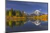 Autumn view of Mount Moran and Snake River, Grand Teton National Park, Wyoming-Adam Jones-Mounted Photographic Print