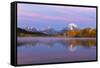 Autumn view of Mount Moran and Snake River, Grand Teton National Park, Wyoming-Adam Jones-Framed Stretched Canvas