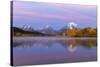 Autumn view of Mount Moran and Snake River, Grand Teton National Park, Wyoming-Adam Jones-Stretched Canvas
