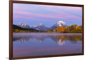 Autumn view of Mount Moran and Snake River, Grand Teton National Park, Wyoming-Adam Jones-Framed Photographic Print