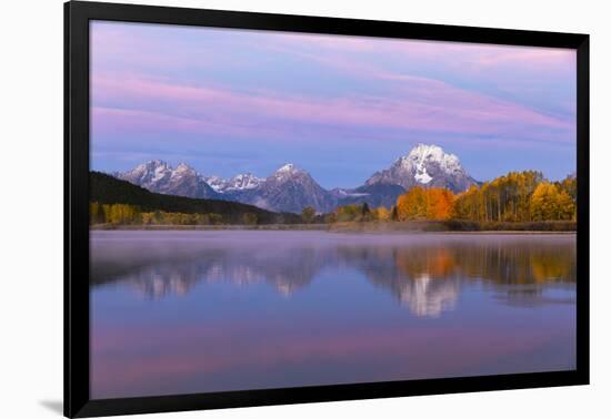 Autumn view of Mount Moran and Snake River, Grand Teton National Park, Wyoming-Adam Jones-Framed Photographic Print