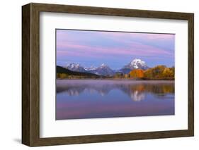 Autumn view of Mount Moran and Snake River, Grand Teton National Park, Wyoming-Adam Jones-Framed Photographic Print