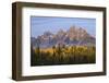 Autumn view of Teton Range at sunrise, Grand Teton National Park, Wyoming-Adam Jones-Framed Photographic Print