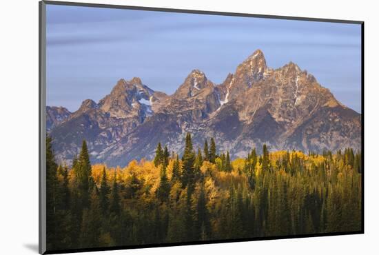 Autumn view of Teton Range at sunrise, Grand Teton National Park, Wyoming-Adam Jones-Mounted Photographic Print