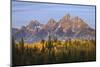 Autumn view of Teton Range at sunrise, Grand Teton National Park, Wyoming-Adam Jones-Mounted Photographic Print