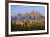 Autumn view of Teton Range at sunrise, Grand Teton National Park, Wyoming-Adam Jones-Framed Photographic Print