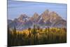 Autumn view of Teton Range at sunrise, Grand Teton National Park, Wyoming-Adam Jones-Mounted Photographic Print