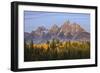 Autumn view of Teton Range at sunrise, Grand Teton National Park, Wyoming-Adam Jones-Framed Photographic Print