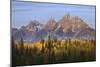 Autumn view of Teton Range at sunrise, Grand Teton National Park, Wyoming-Adam Jones-Mounted Photographic Print