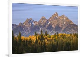 Autumn view of Teton Range at sunrise, Grand Teton National Park, Wyoming-Adam Jones-Framed Photographic Print