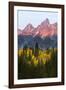 Autumn view of Teton Range at sunrise, Grand Teton National Park.-Adam Jones-Framed Photographic Print