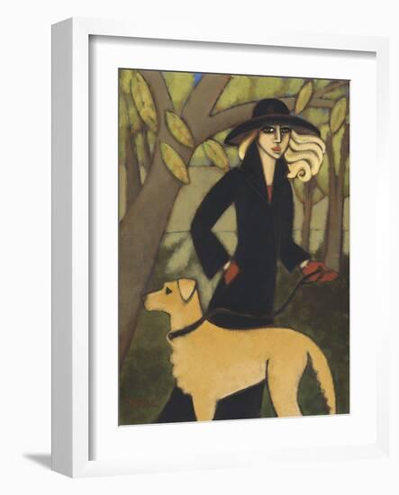 Autumn Walk - Golden-Marsha Hammel-Framed Giclee Print