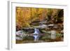 Autumn waterfall in McCormics Creek State Park, Indiana, USA-Anna Miller-Framed Photographic Print