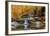 Autumn waterfall in McCormics Creek State Park, Indiana, USA-Anna Miller-Framed Photographic Print