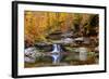 Autumn waterfall in McCormics Creek State Park, Indiana, USA-Anna Miller-Framed Photographic Print