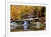 Autumn waterfall in McCormics Creek State Park, Indiana, USA-Anna Miller-Framed Photographic Print