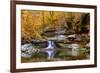 Autumn waterfall in McCormics Creek State Park, Indiana, USA-Anna Miller-Framed Photographic Print