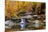 Autumn waterfall in McCormics Creek State Park, Indiana, USA-Anna Miller-Mounted Photographic Print