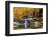 Autumn waterfall in McCormics Creek State Park, Indiana, USA-Anna Miller-Framed Photographic Print