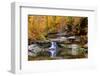 Autumn waterfall in McCormics Creek State Park, Indiana, USA-Anna Miller-Framed Photographic Print