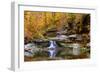 Autumn waterfall in McCormics Creek State Park, Indiana, USA-Anna Miller-Framed Photographic Print