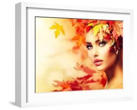 Autumn Woman Portrait-Subbotina Anna-Framed Art Print