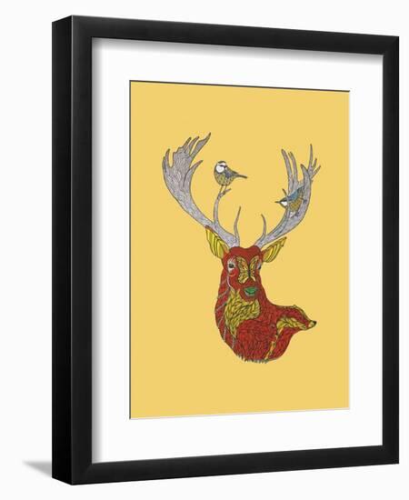 Autumn Woodland-Drawpaint Illustration-Framed Premium Giclee Print