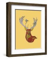 Autumn Woodland-Drawpaint Illustration-Framed Giclee Print