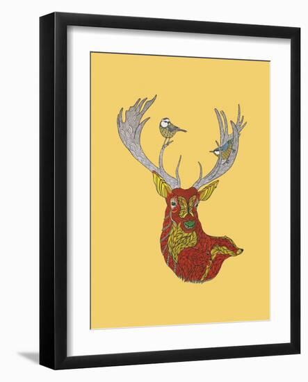 Autumn Woodland-Drawpaint Illustration-Framed Giclee Print