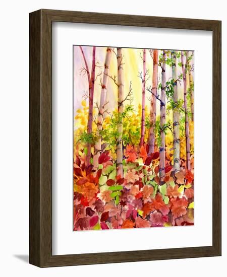 Autumn Woods-Neela Pushparaj-Framed Giclee Print