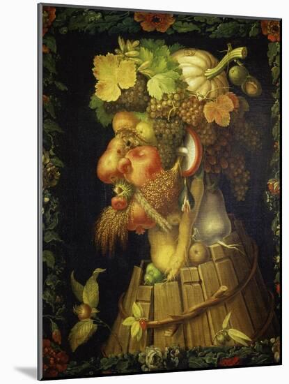 Autumn-Giuseppe Arcimboldo-Mounted Premium Giclee Print