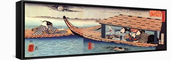 Autumn-Kuniyoshi Utagawa-Framed Stretched Canvas