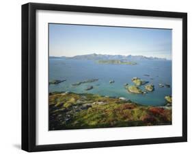 Autumnal Bloom, Senja Vewied from Sommeroy (Summer Isle), Near Tromso, Norway, Scandinavia-Dominic Webster-Framed Photographic Print