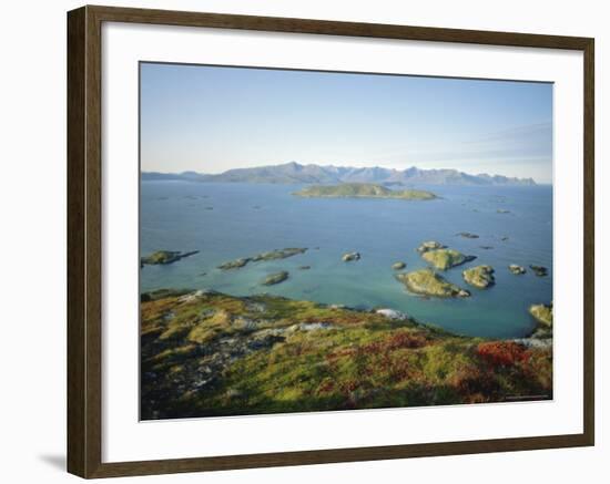 Autumnal Bloom, Senja Vewied from Sommeroy (Summer Isle), Near Tromso, Norway, Scandinavia-Dominic Webster-Framed Photographic Print