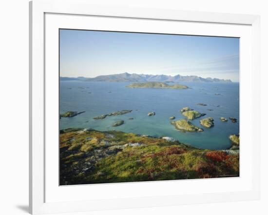 Autumnal Bloom, Senja Vewied from Sommeroy (Summer Isle), Near Tromso, Norway, Scandinavia-Dominic Webster-Framed Photographic Print