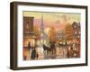 Autumnal Breeze in Pleasantville-John Zaccheo-Framed Giclee Print