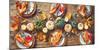 Autumnal Decorated Table for Celebrating Thanksgiving or Other Family Celebration-AlexRaths-Mounted Photographic Print