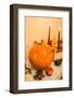 autumnal decoration, pumpkin, decorates, detail-mauritius images-Framed Photographic Print