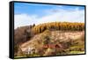 Autumnal Forest and White Rock,Ojcowski National Park, Ojcow, Poland-Curioso Travel Photography-Framed Stretched Canvas