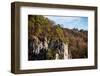 Autumnal Forest and White Rock,Ojcowski National Park, Ojcow, Poland-Curioso Travel Photography-Framed Photographic Print